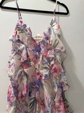 Floral Ruffle maxi dress- size 4